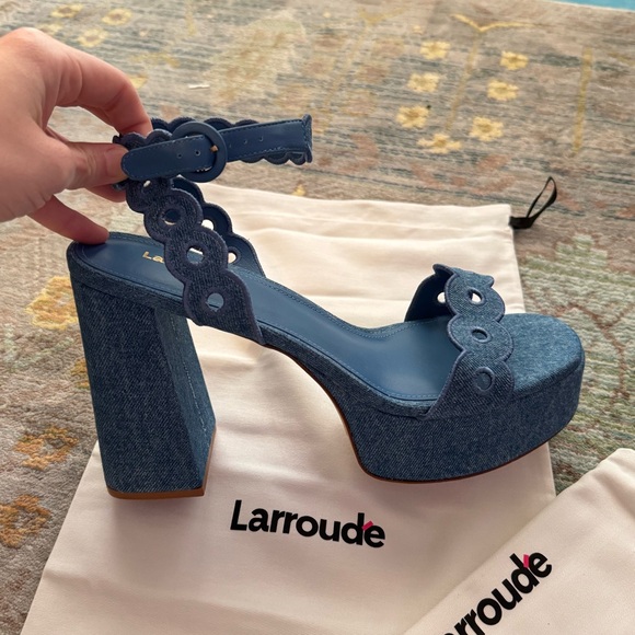 Larroude Dolly Broderie Sandal